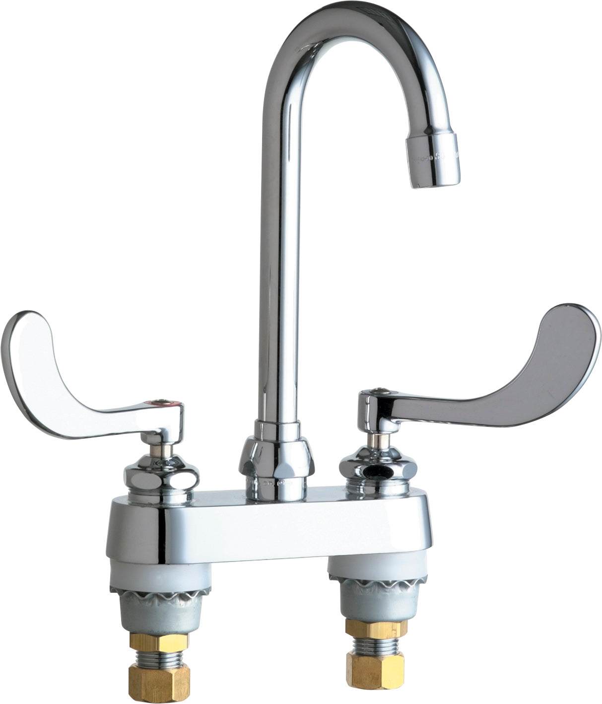 Chicago Faucets, Chicago Faucets  4" Deck-Mounted Manual Sink Faucet  895-317ABCP