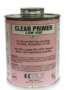 City Supply, Clear Primer, Size 32 oz, For Use With Fittings, Pipes