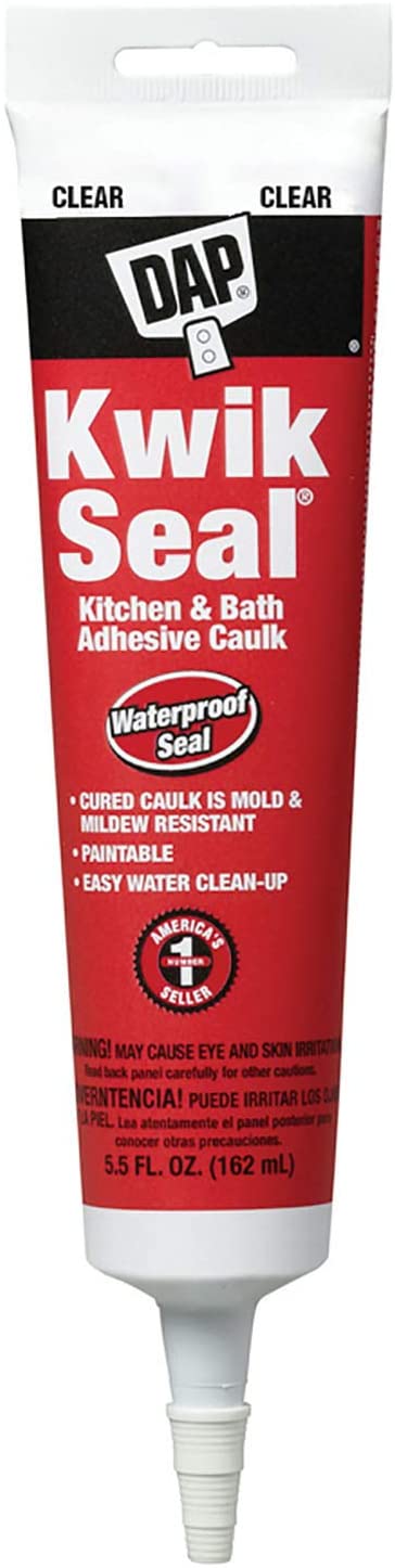 City Supply, DAP Squeeze Tube Kwik Clear Seal Adhesive Caulk 5.5 Oz