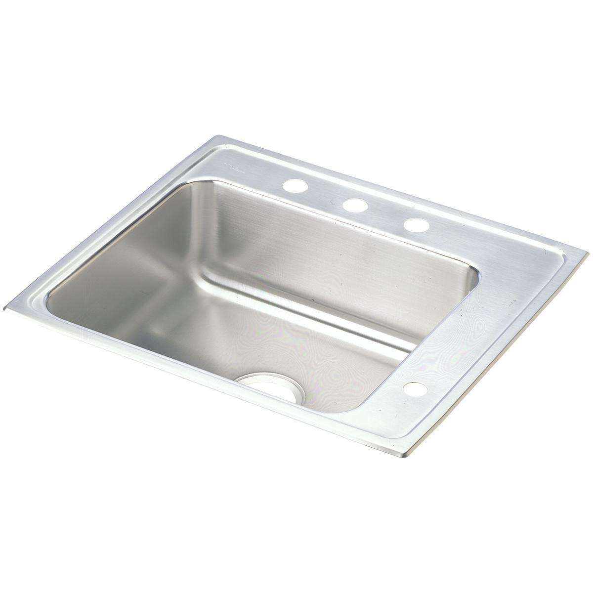 Elkay, Elkay Lustertone Classic Stainless Steel 25" x 22" x 4", Single Bowl Drop-in Classroom ADA Sink DRKAD252240R0