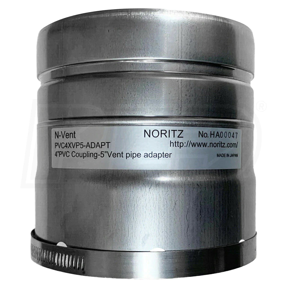 City Supply, Noritz 4"PVC to 5"Vent Adapter