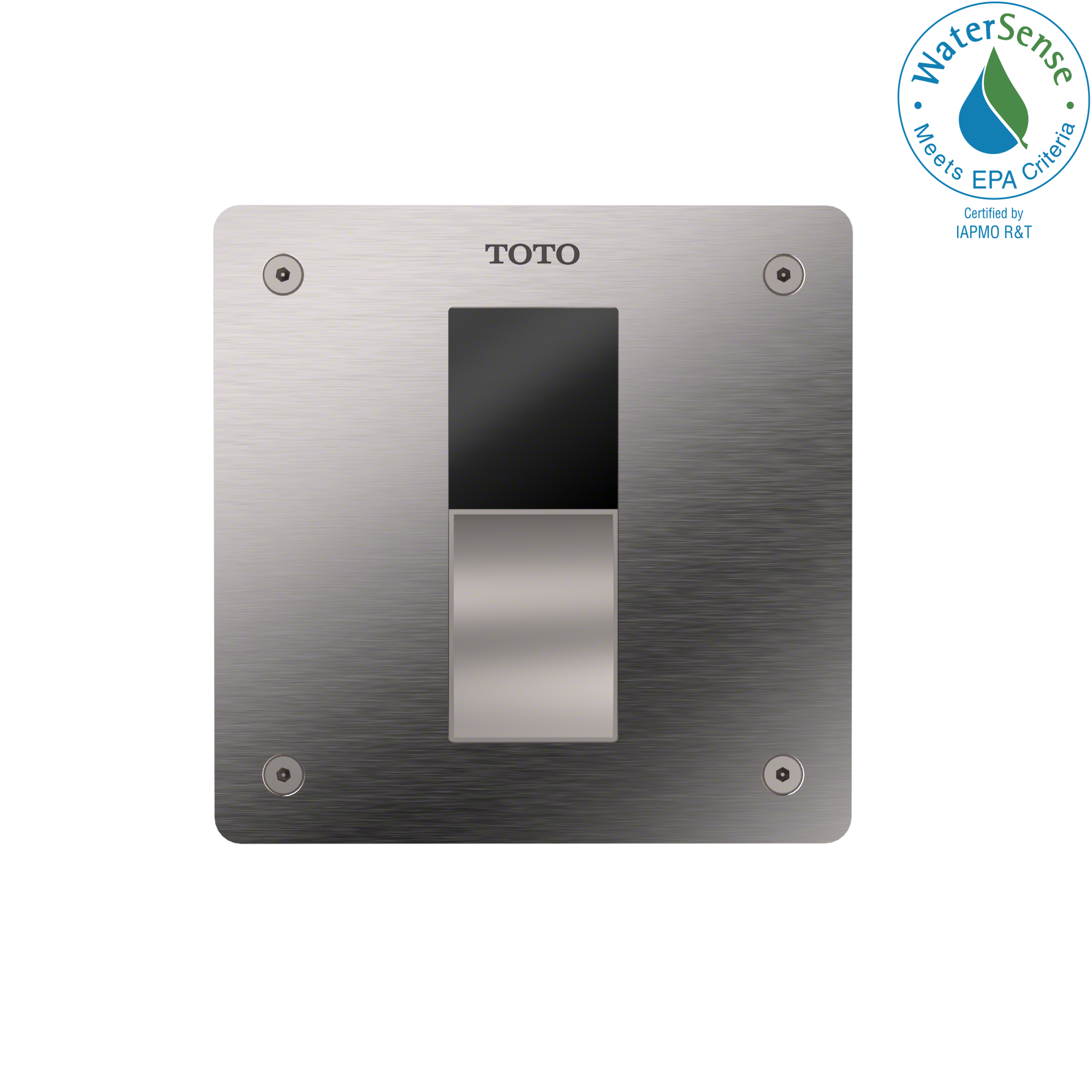 TOTO, TOTO ECOPOWER Touchless 1.0 GPF Toilet Flushometer Valve with 4 x 4 Inch Cover Plate, Stainless Steel TET3UA#SS