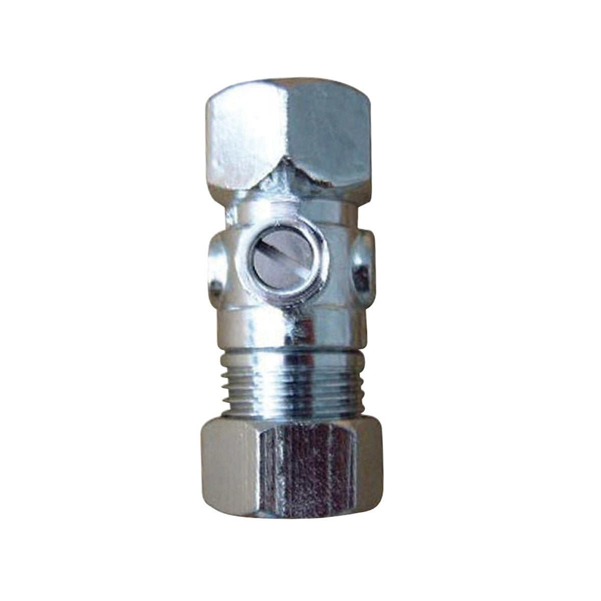 Kingston Brass, 1/2" FIP x 1/2" O.D. Comp Straight Shut Off Valve in Polished Chrome