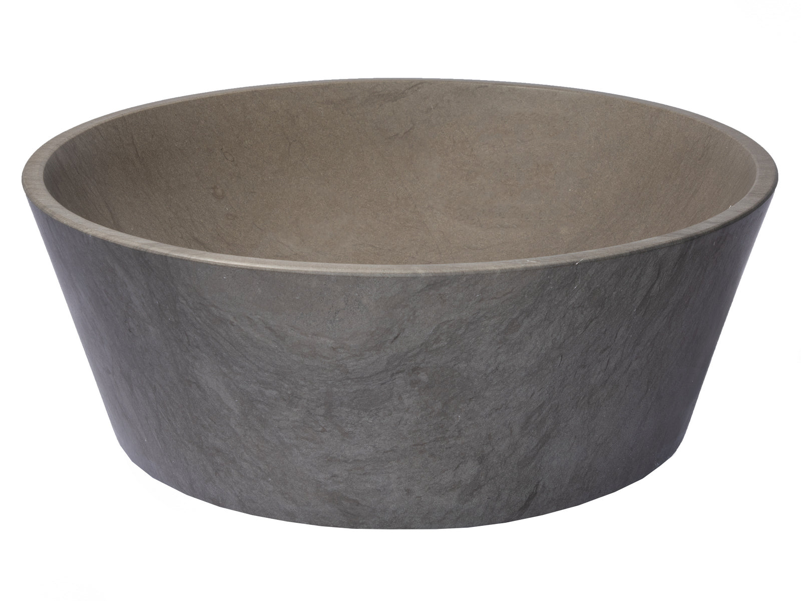 Eden Bath, 16-in Round Sloped Vessel Sink in Molly Grey Marble