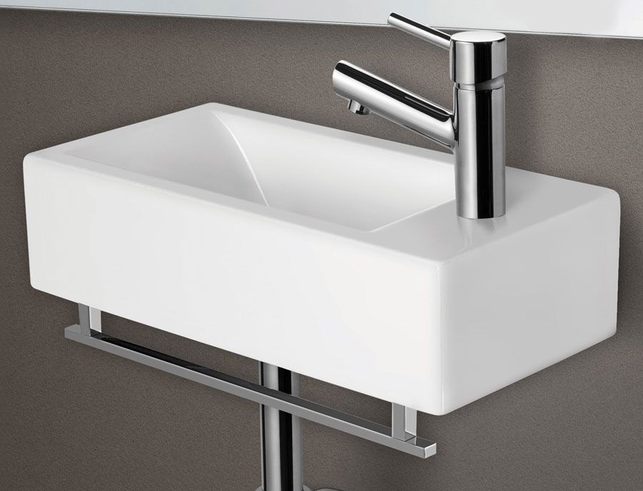 ALFI, 17" Chrome Squared Towel Bar Addition To The Ab108 Bathroom Sink Basin