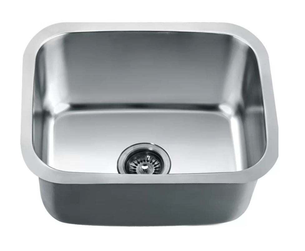 Dawn Kitchen & Bath Products, 21" Undermount 18 Gauge Single Bowl Stainless Steel Kitchen Sink