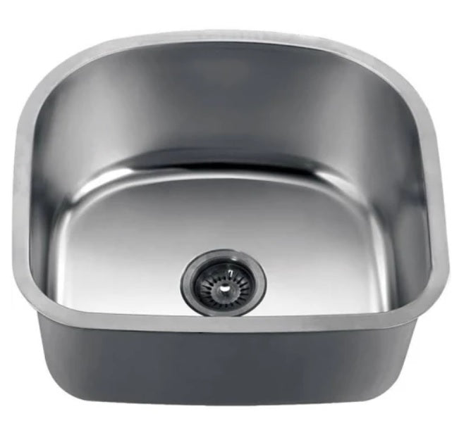 Dawn Kitchen & Bath Products, 22" Undermount Single Bowl 18 Gauge Stainless Steel Kitchen Sink