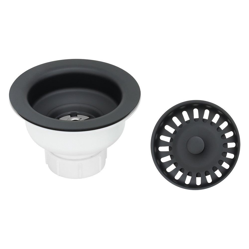 Premier Copper Products, 3.5″ Kitchen Basket Strainer Drain in Matte Black