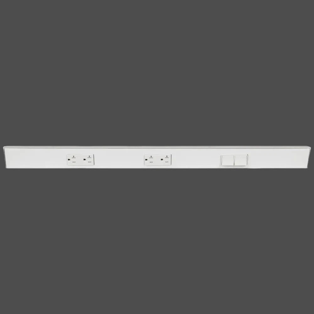 Task Lighting, 30" Tamper Resistant Under Cabinet Power Strip with Outlets & Switches