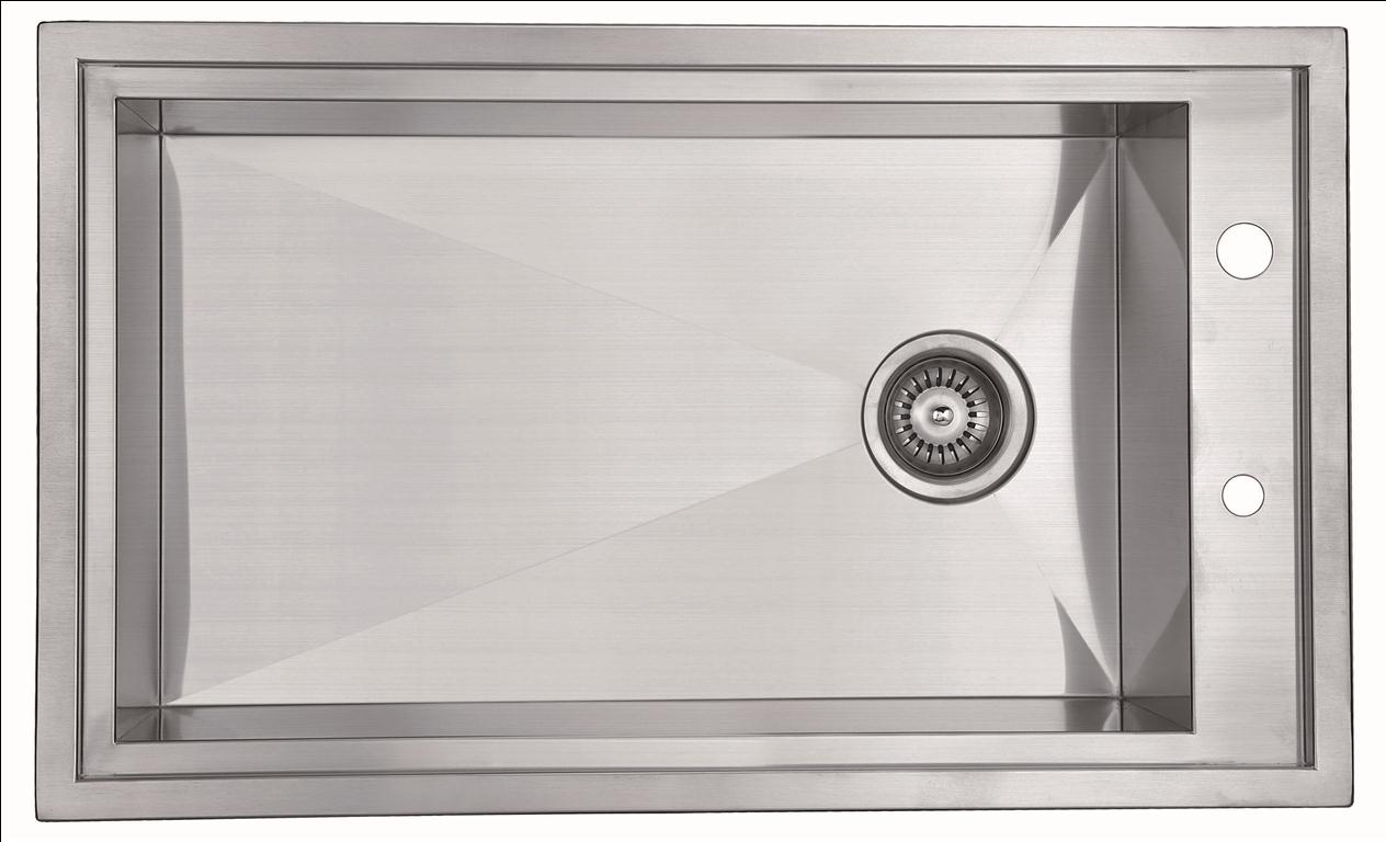 Dawn Kitchen & Bath Products, 32" Single Bowl Dual Mount 18 Gauge Stainless Steel Kitchen Sink