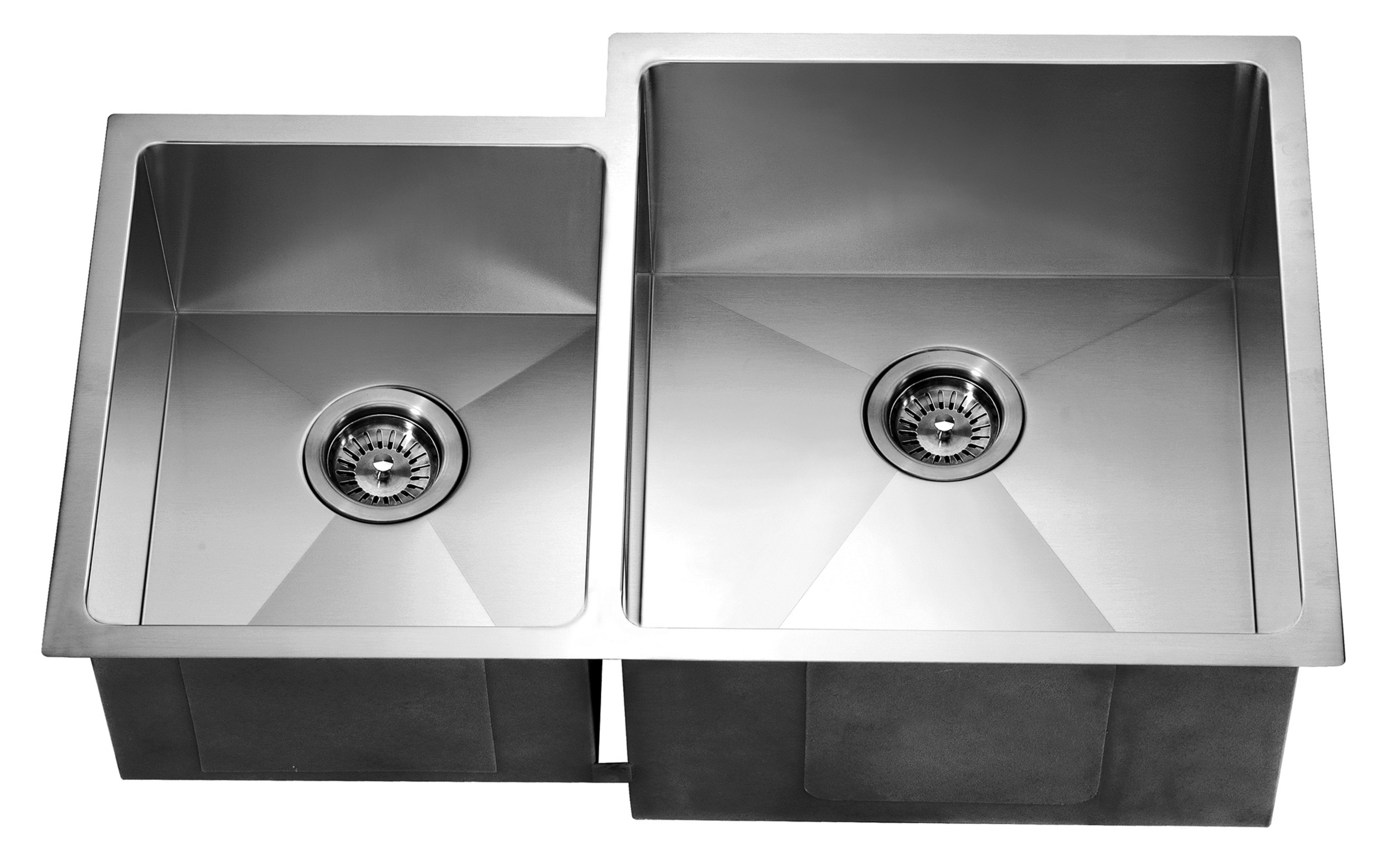 Dawn Kitchen & Bath Products, 33" Double Bowl Dual Mount 18 Gauge Stainless Steel Kitchen Sink