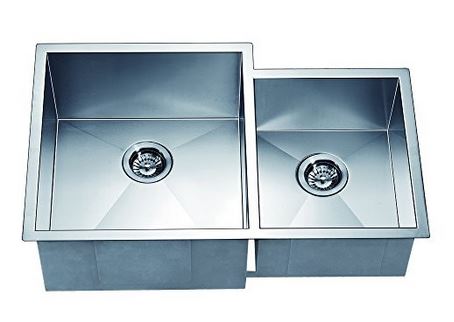 Dawn Kitchen & Bath Products, 33" Double Bowl Dual Mount 18 Gauge Stainless Steel Kitchen Sink