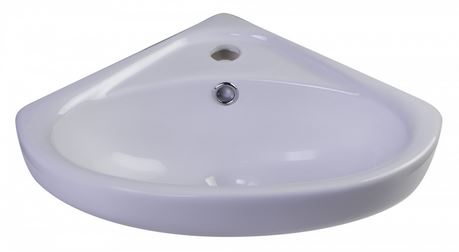 ALFI, AB109 18" White Corner Porcelain Wall Mounted Bath Sink