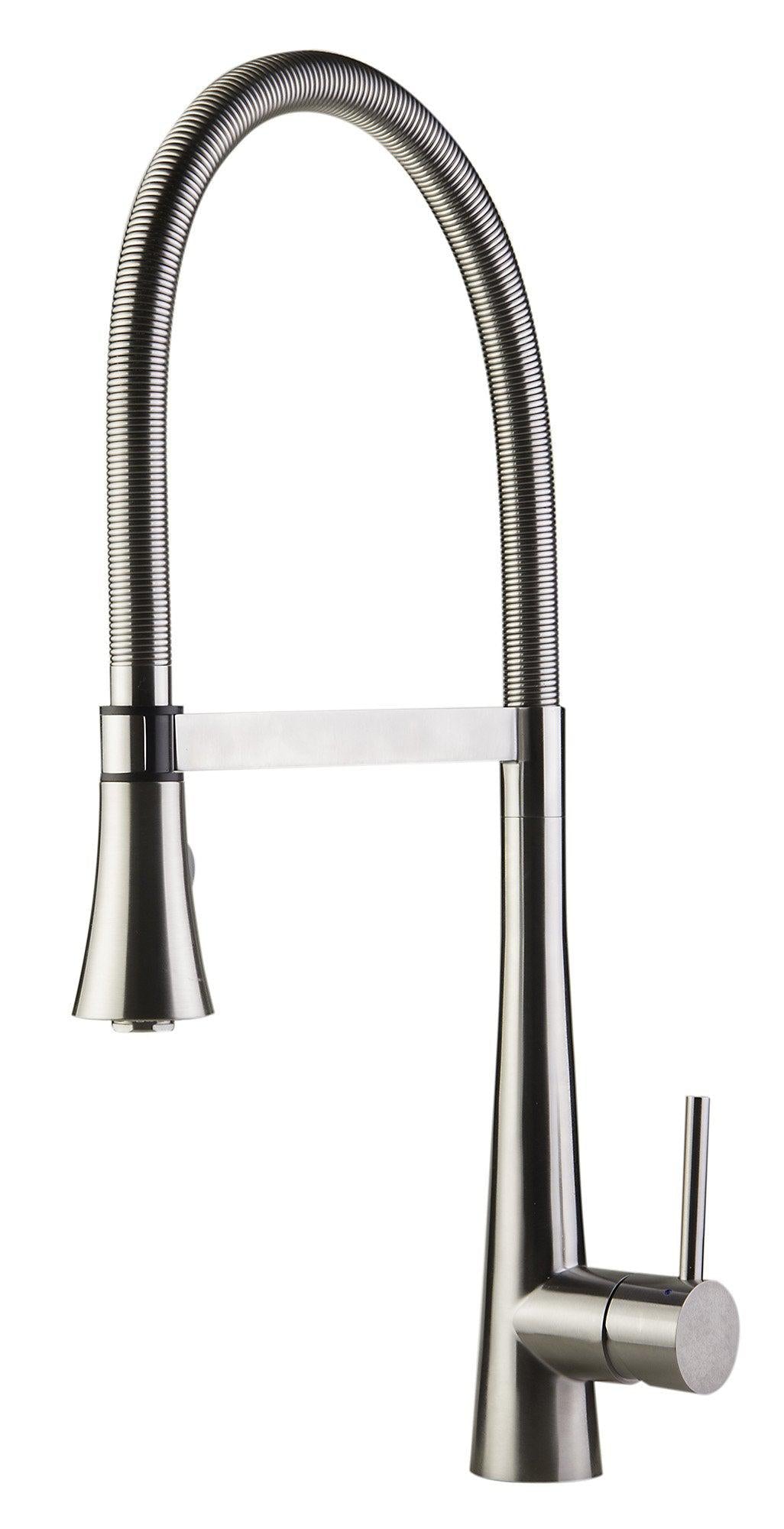 ALFI, AB2027 Brushed Gooseneck Single Hole Faucet with Spray Head