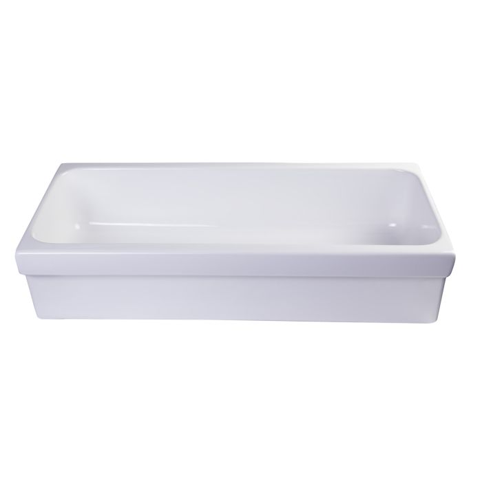 ALFI, AB36TR 36" White Above Mount Porcelain Bath Trough Sink