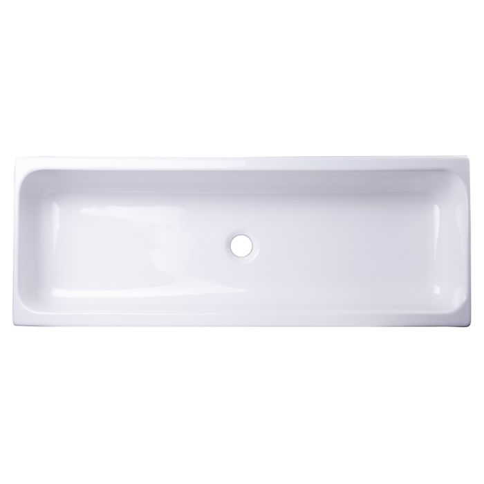 ALFI, AB48TR 48" White Above Mount Porcelain Bath Trough Sink