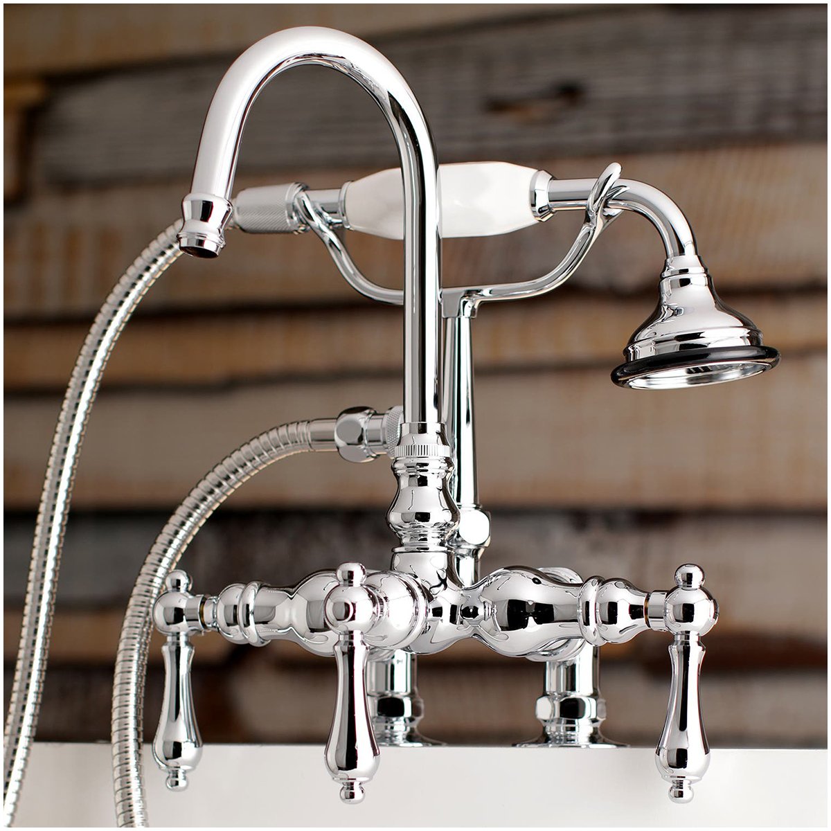 Kingston Brass, Aqua Vintage AE13TX-P Clawfoot Tub Faucet with Hand Shower