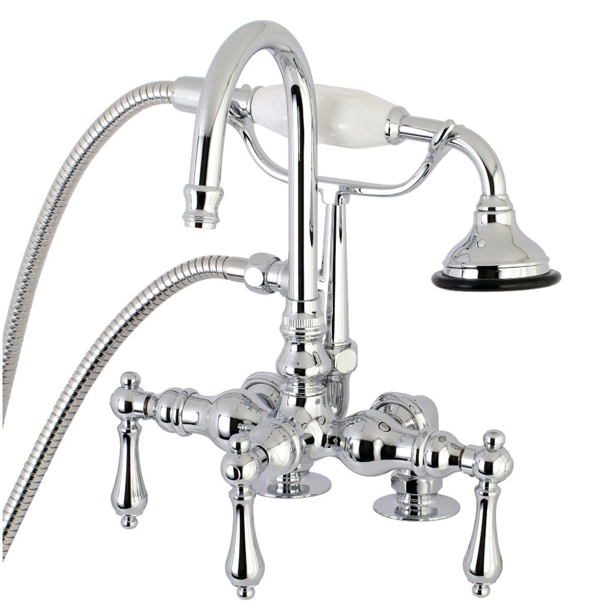 Kingston Brass, Aqua Vintage AE13TX-P Clawfoot Tub Faucet with Hand Shower