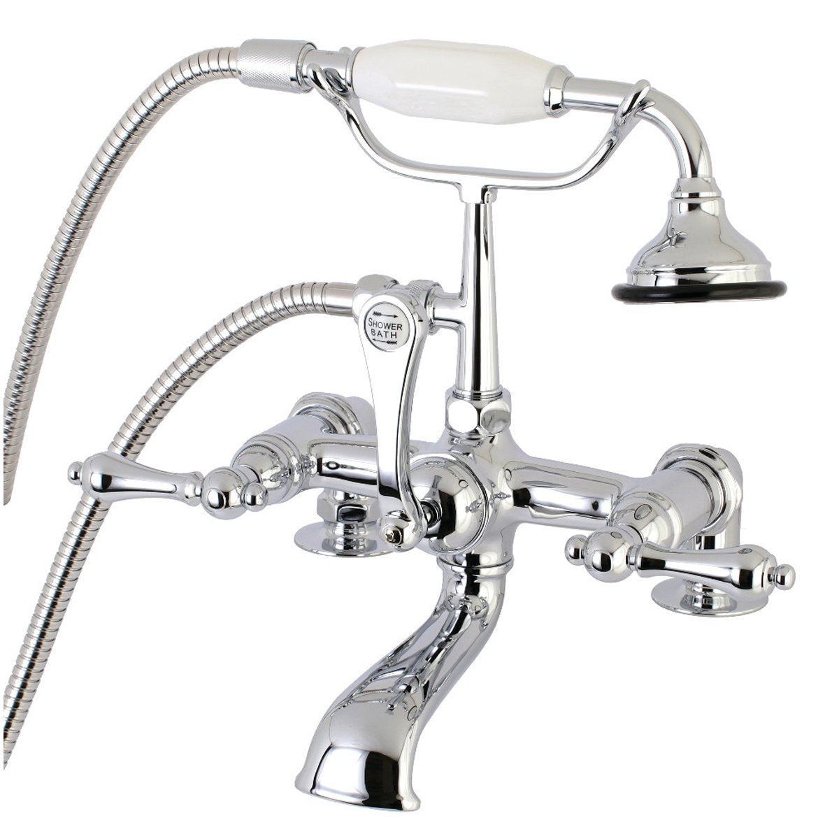 Kingston Brass, Aqua Vintage AE203TX-P 7-Inch Tub Faucet with Hand Shower