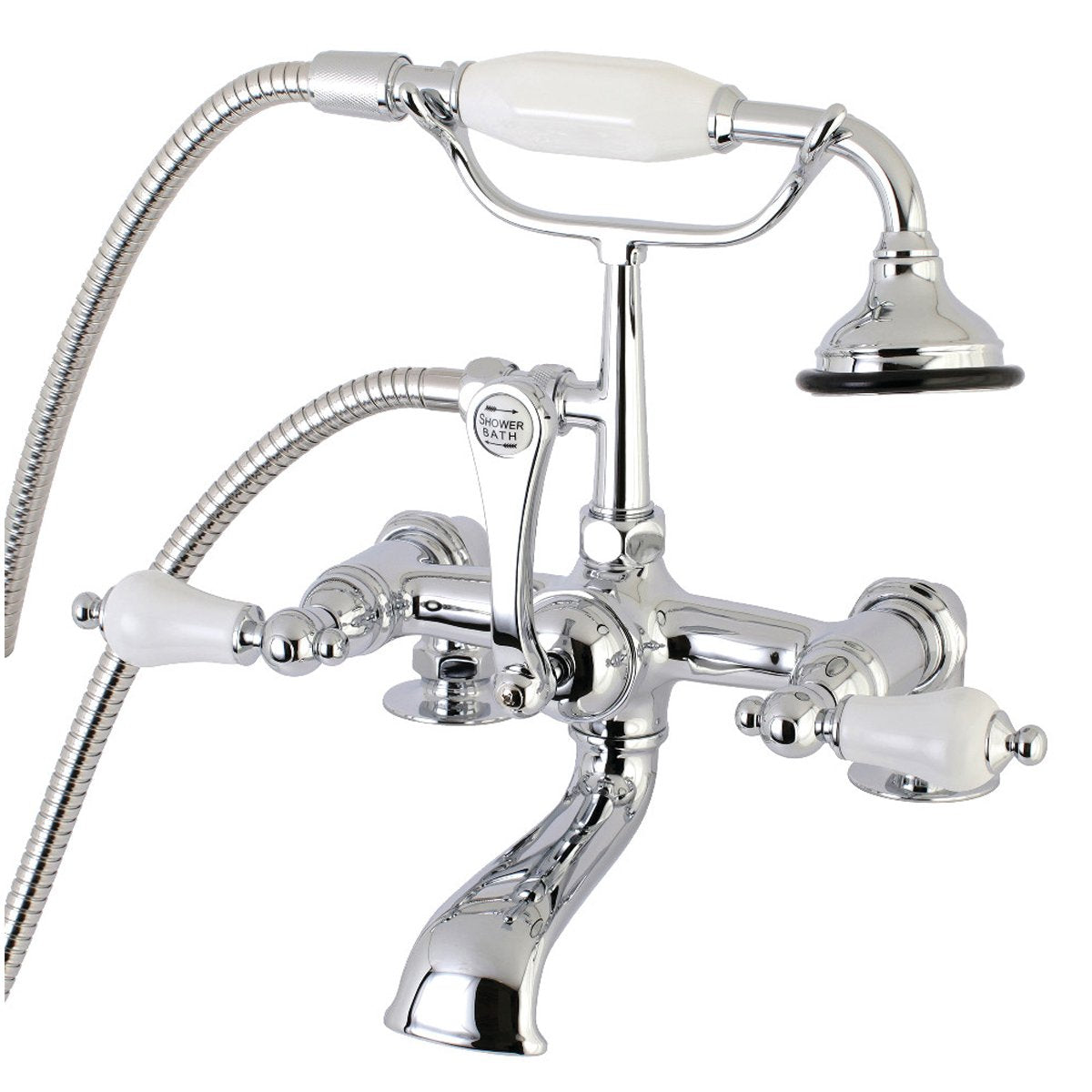 Kingston Brass, Aqua Vintage AE205TX-P 7-Inch Tub Faucet with Hand Shower