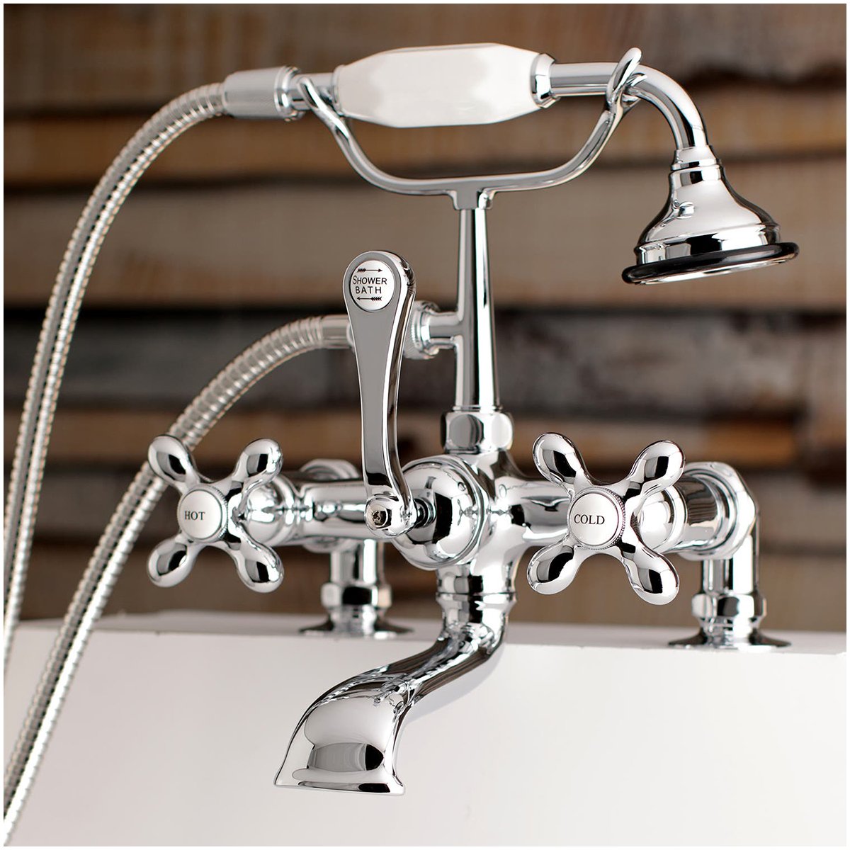 Kingston Brass, Aqua Vintage AE209TX-P7-Inch Tub Faucet with Hand Shower