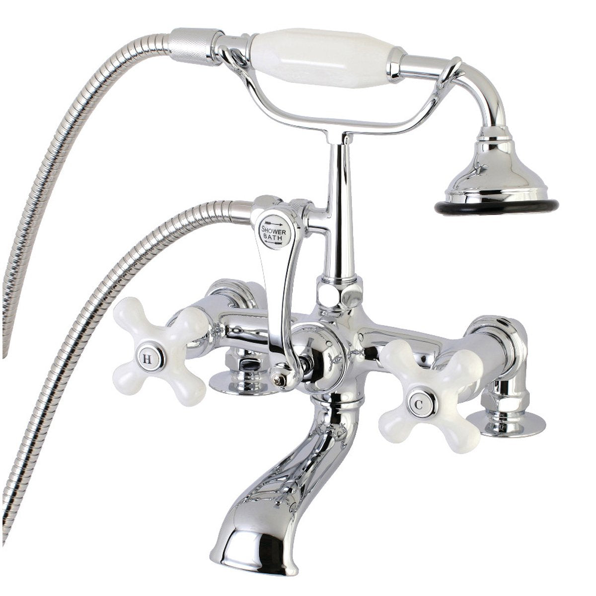 Kingston Brass, Aqua Vintage AE211TX-P 7-Inch Tub Faucet with Hand Shower