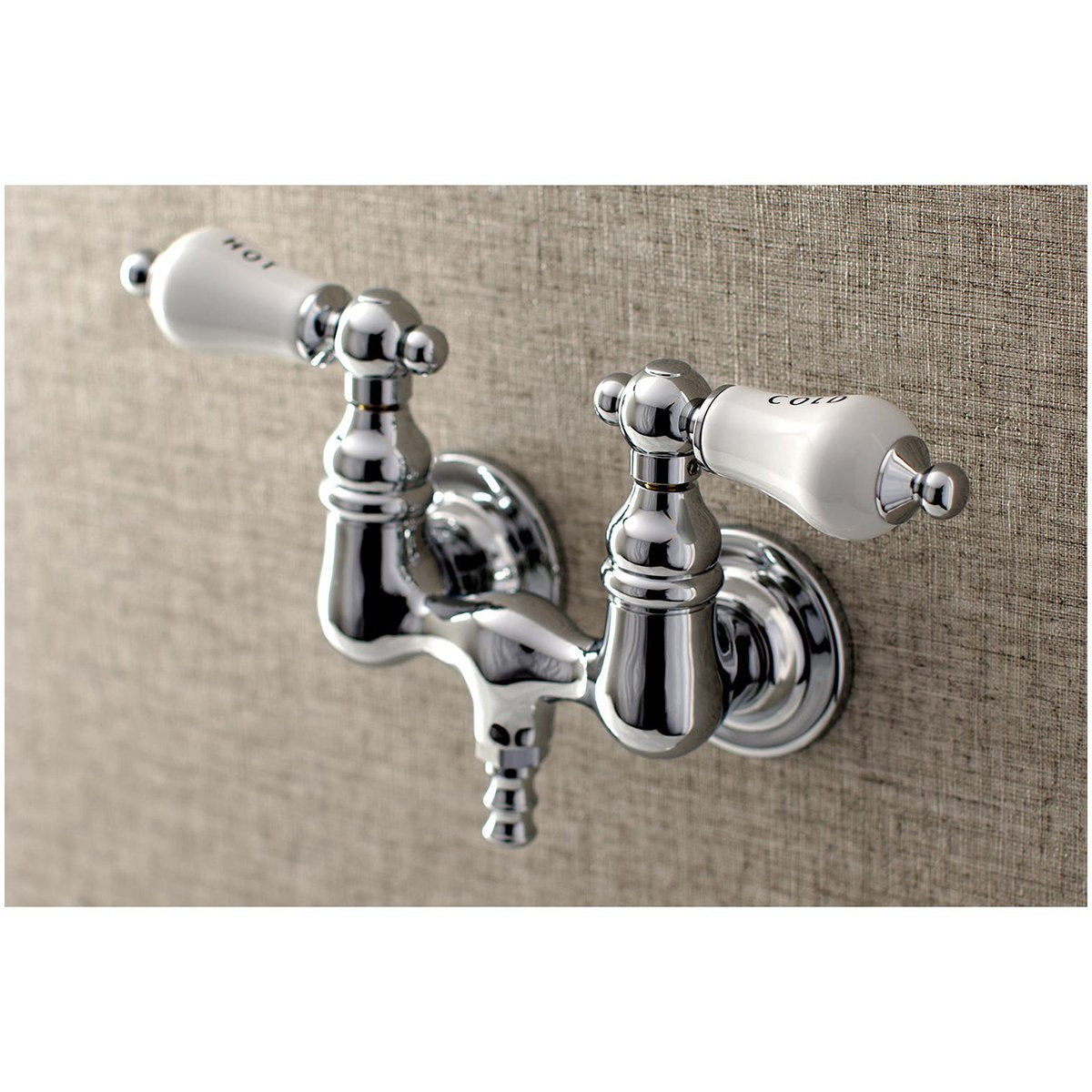 Kingston Brass, Aqua Vintage AE33TX-P Vintage 3-3/8-Inch Wall Mount Tub Faucet