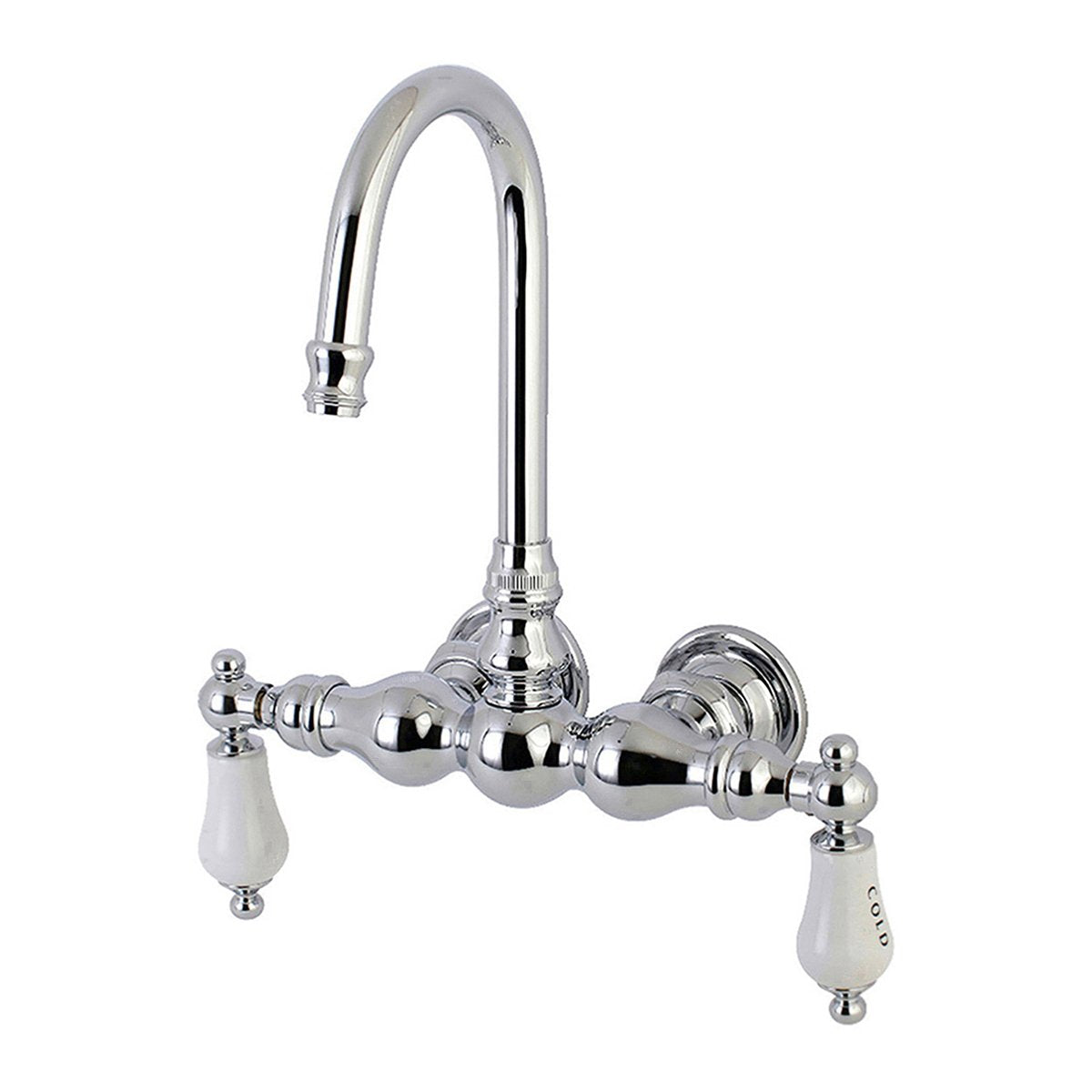 Kingston Brass, Aqua Vintage AE3TX-P Vintage 3-3/8-Inch Wall Mount Tub Faucet