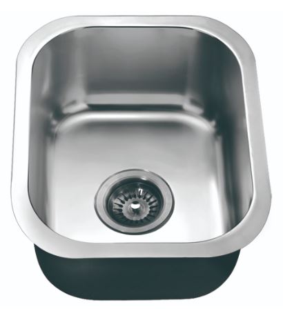 Dawn Kitchen & Bath Products, BS1215 14" Single Bowl Undermount 18 Gauge Stainless Steel Bar Sink