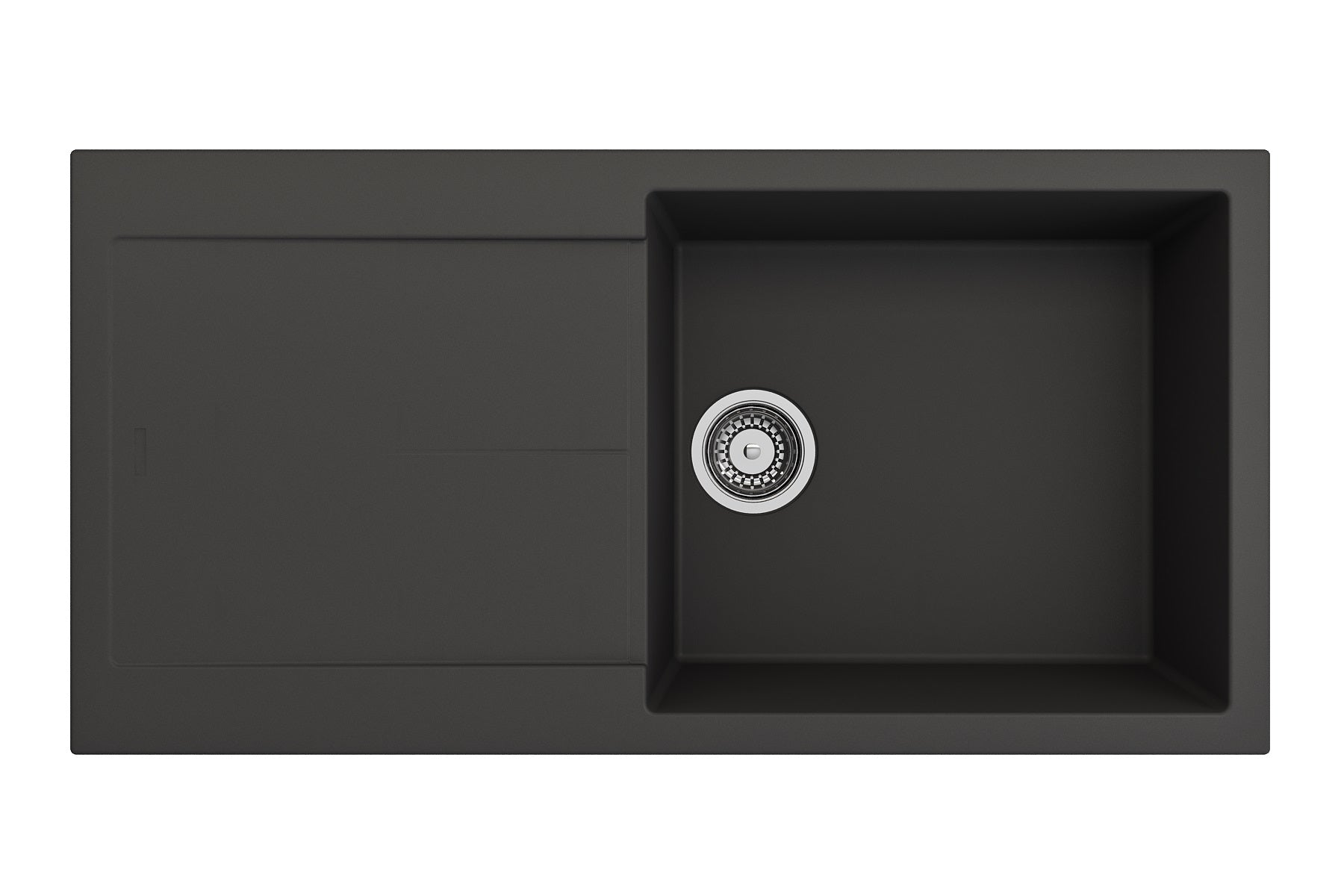 Bocchi, Bocchi 20" Dual-Mount Composite Kitchen Sink with Drain Board in Matte Black