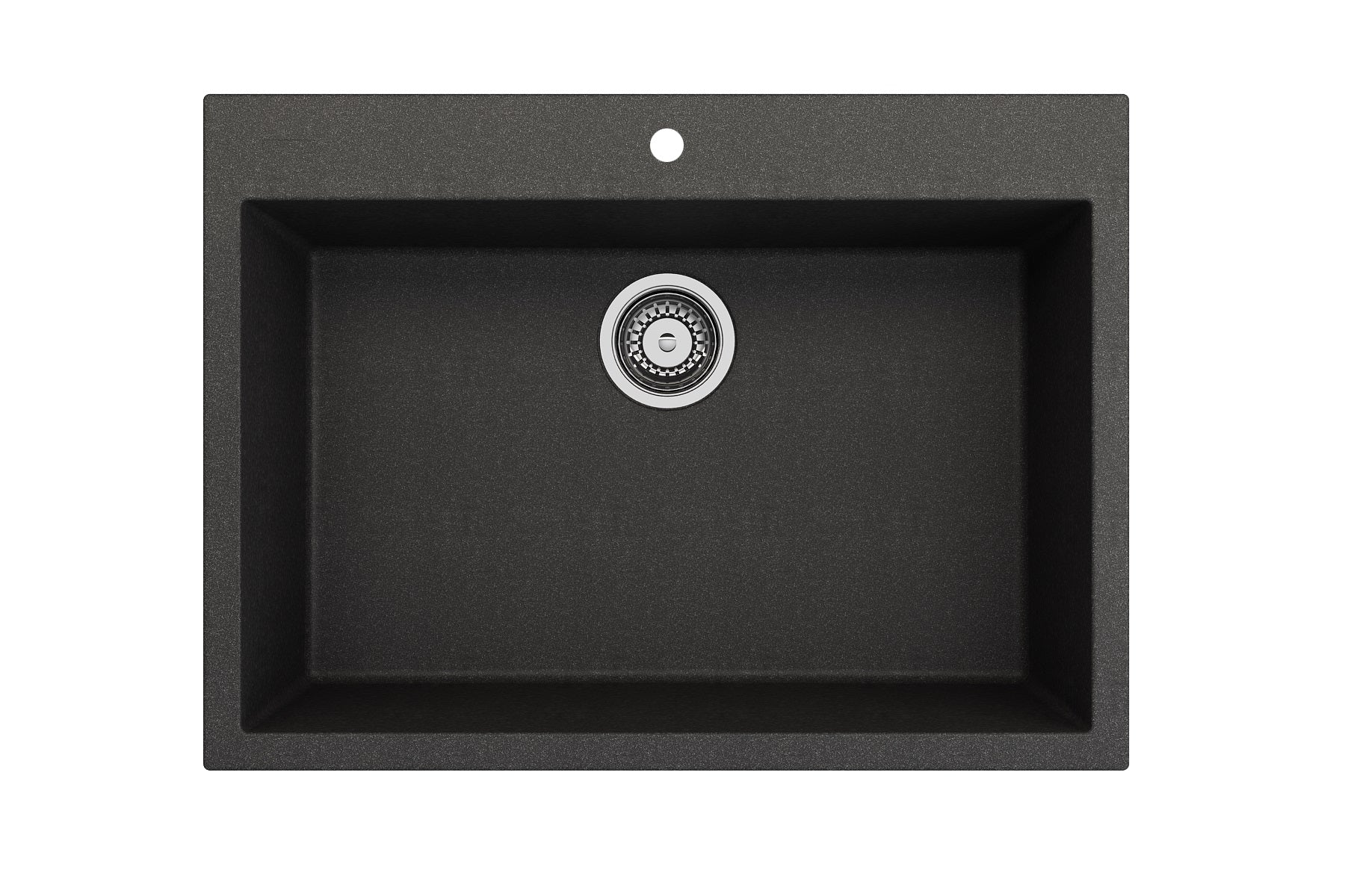 Bocchi, Bocchi 27" Dual-Mount Single Bowl Composite Kitchen Sink in Metallic Black