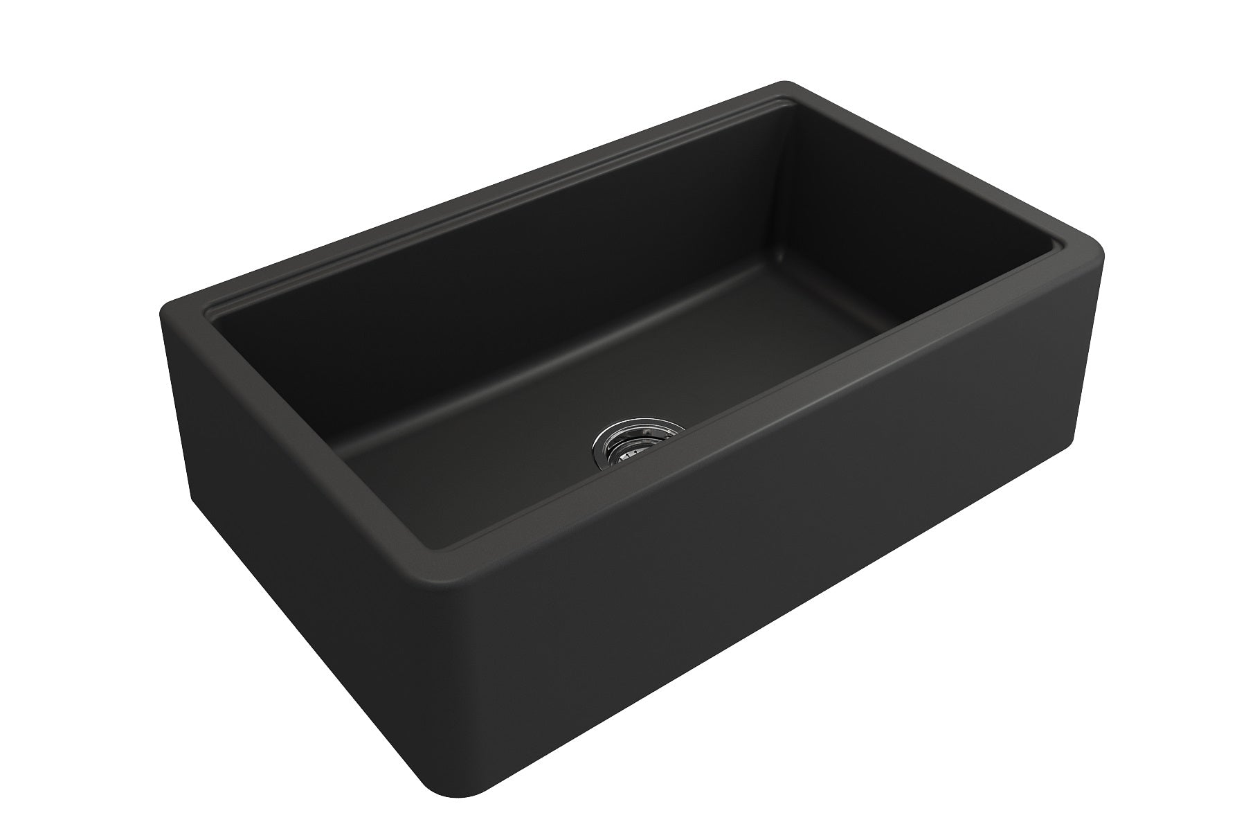 Bocchi, Bocchi 33" Matte Black Apron-Front Workstation Granite Composite Kitchen Sink