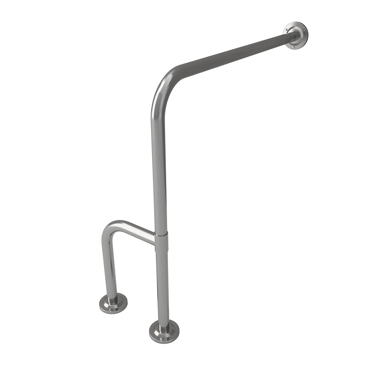 Bocchi, Bocchi 90 Degree Angled from Wall-to-Floor Grab Bar in Stainless Steel