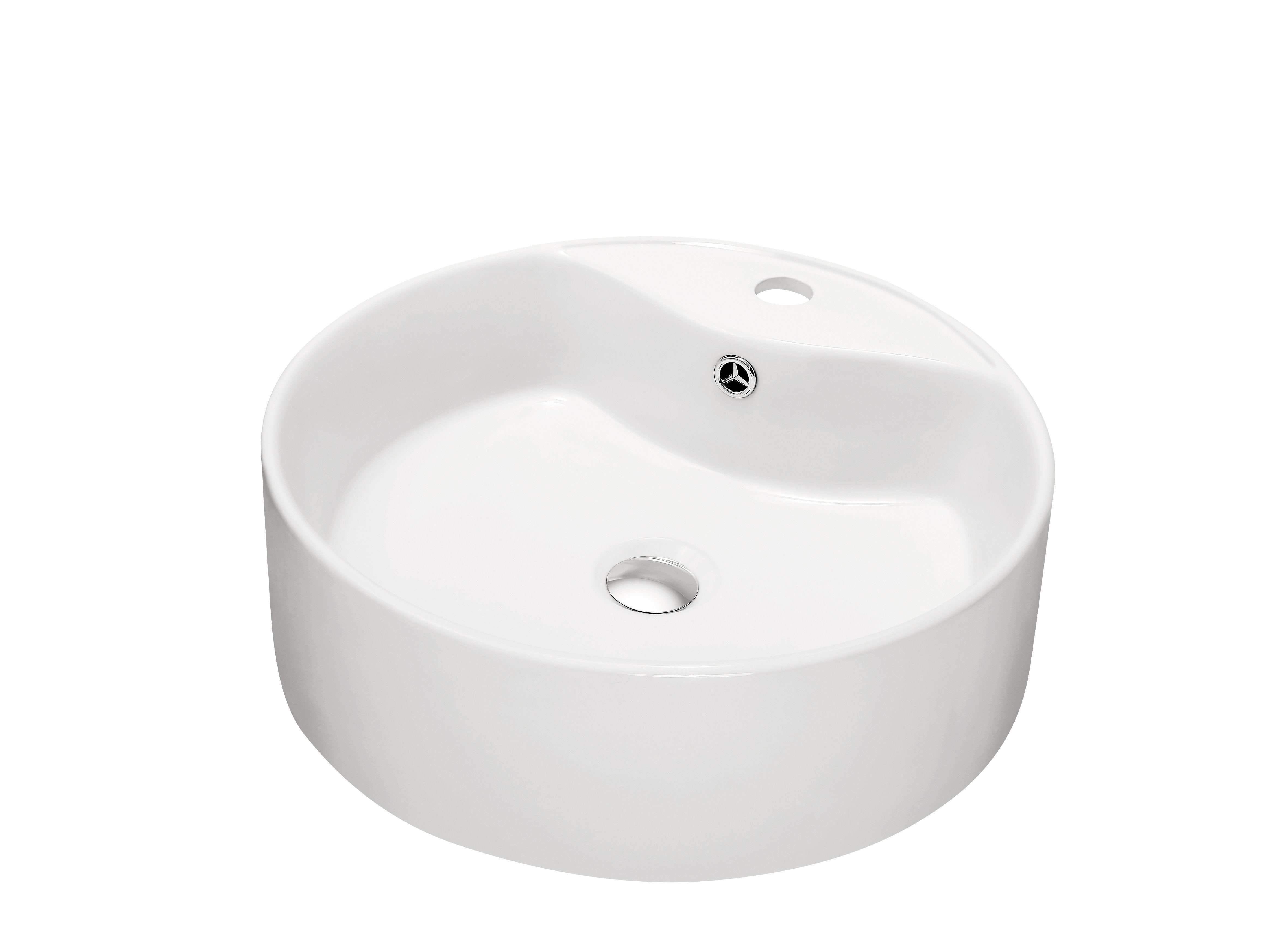 Dawn Kitchen & Bath Products, Ceramic Circular Vessel Bathroom Sink, with Overflow