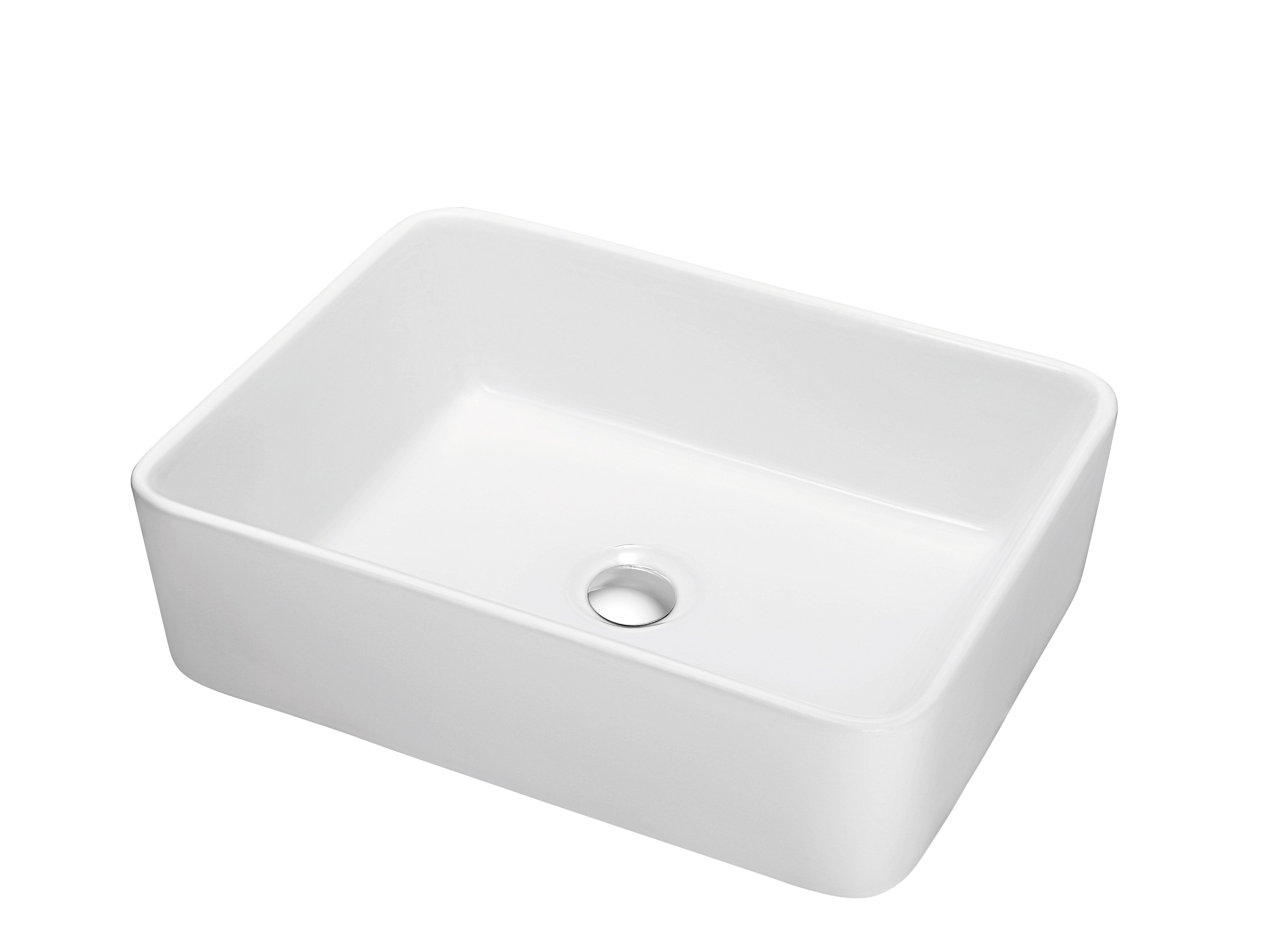 Dawn Kitchen & Bath Products, Ceramic Rectangular Vessel Bathroom Sink