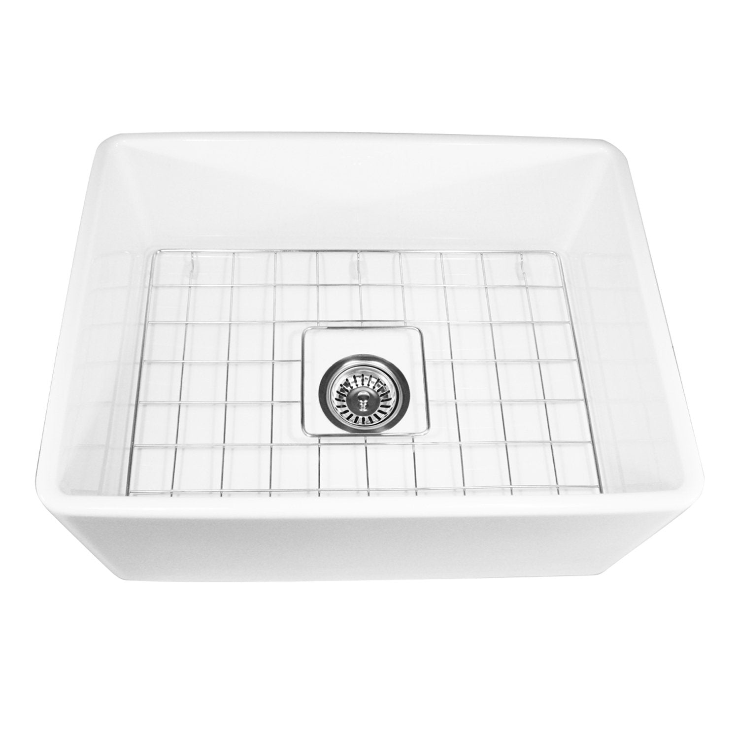 Nantucket Sinks, Nantucket Sinks 24" Fireclay Farmhouse Kitchen Sink T-FCFS24