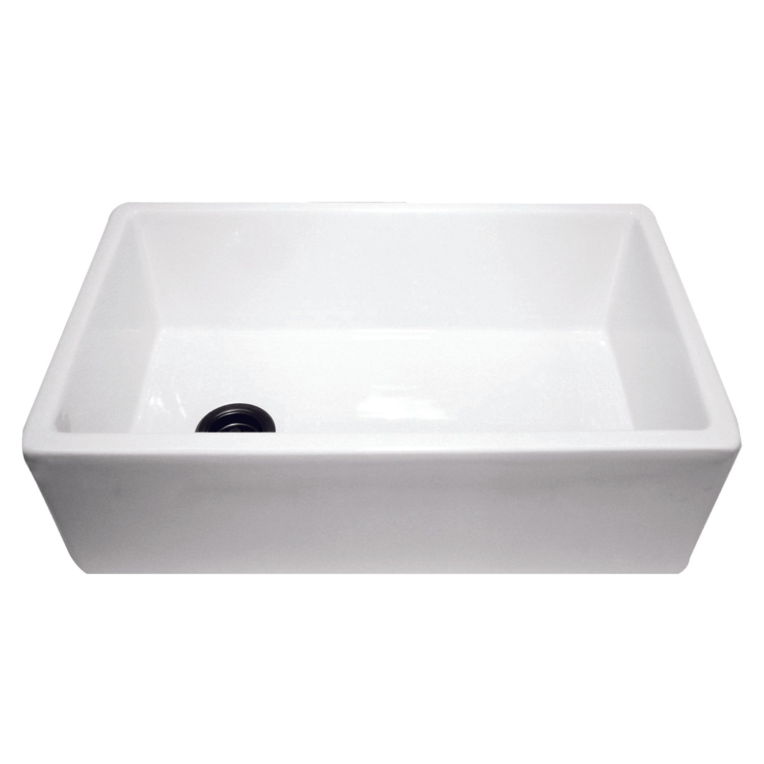 Nantucket Sinks, Nantucket Sinks 30" Fireclay Farmhouse Sink Offset Drain with Grid