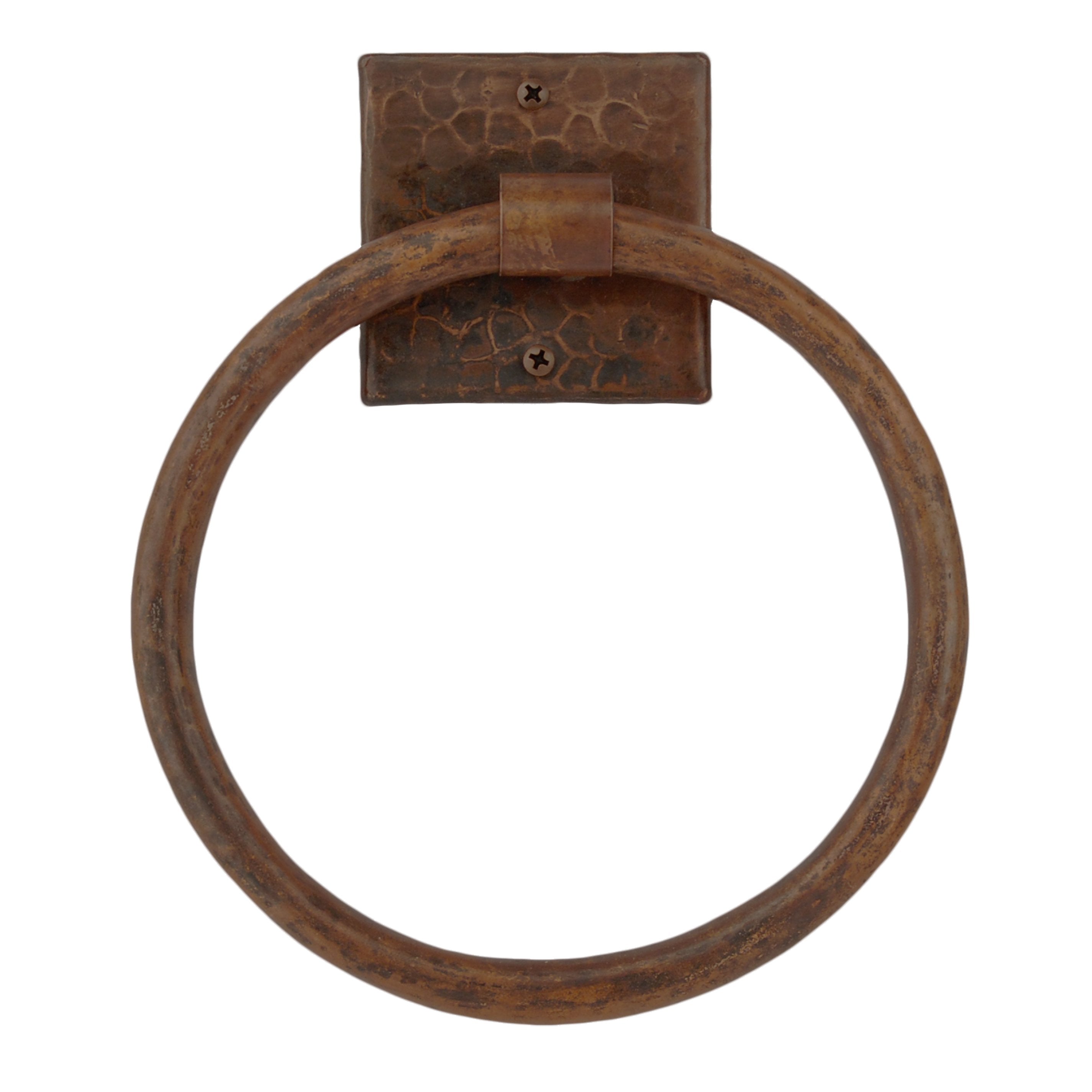 Premier Copper Products, Premier Copper Products 10" Hand Hammered Copper Full Size Bath Towel Ring